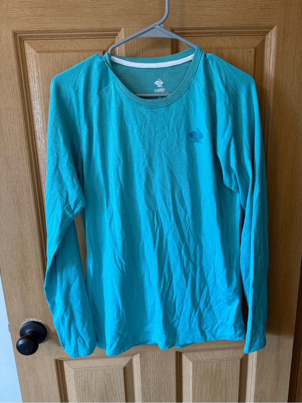 Rabbit Teal Long-Sleeve Performance Shirt - Men